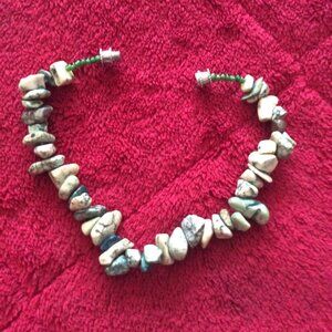 Vintage Tree Agate Chip Gemstone Bracelet #1